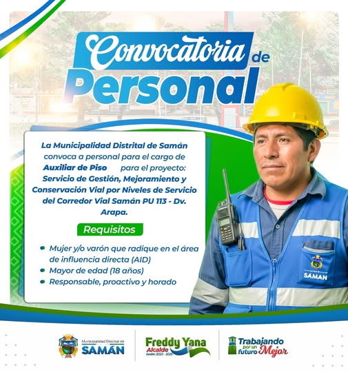 CONVOCATORIA DE PERSONAL