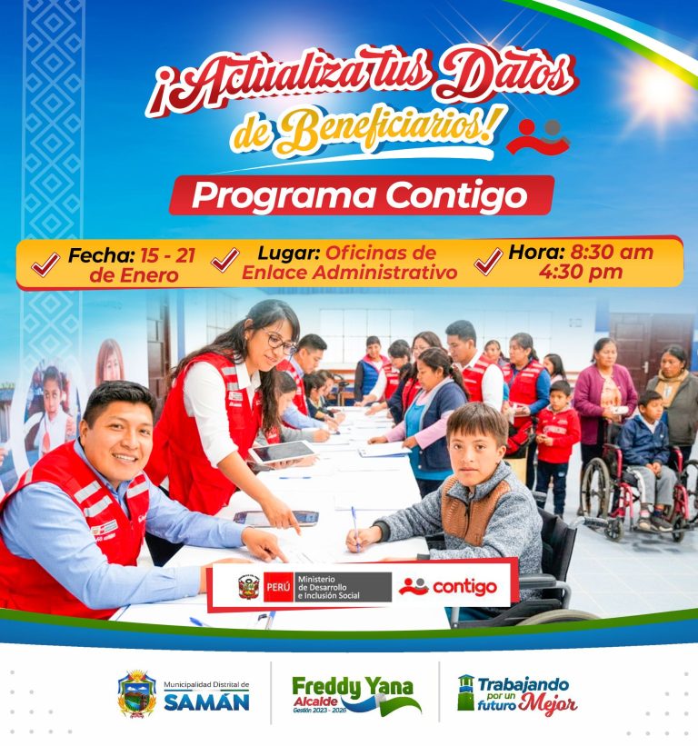 ACTUALIZACION DE DATOS DE BENEFICIARIOS PROGRAMA CONTIGO