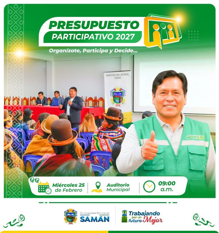 PRESUPUESTO PARTICIPATIVO 2027